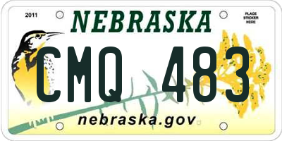 NE license plate CMQ483