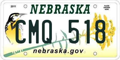 NE license plate CMQ518
