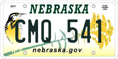 NE license plate CMQ541