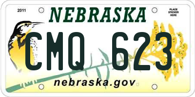 NE license plate CMQ623
