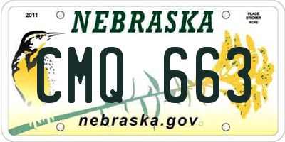 NE license plate CMQ663