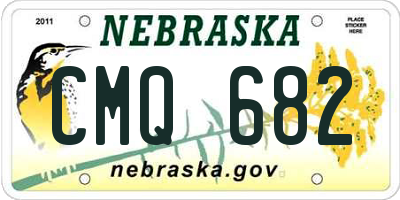 NE license plate CMQ682