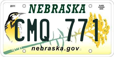 NE license plate CMQ771