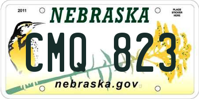 NE license plate CMQ823