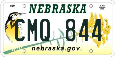 NE license plate CMQ844
