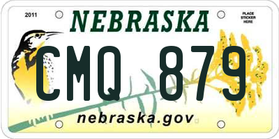 NE license plate CMQ879