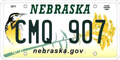 NE license plate CMQ907