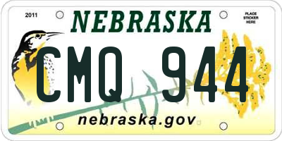 NE license plate CMQ944