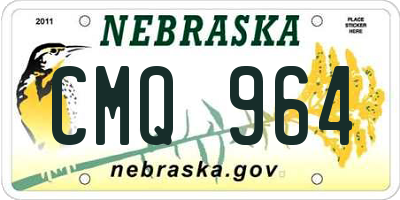 NE license plate CMQ964