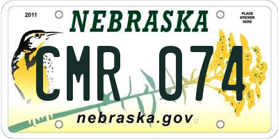 NE license plate CMR074