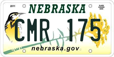 NE license plate CMR175