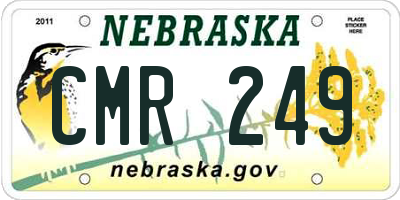 NE license plate CMR249