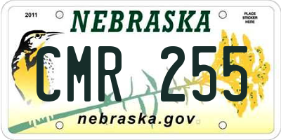 NE license plate CMR255