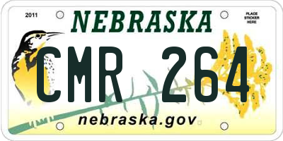 NE license plate CMR264