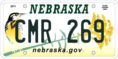 NE license plate CMR269