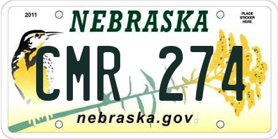 NE license plate CMR274
