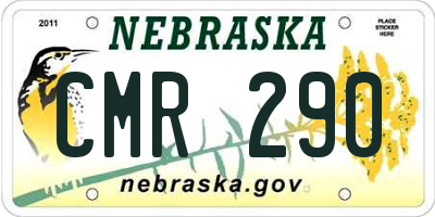 NE license plate CMR290