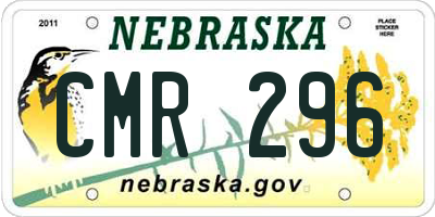 NE license plate CMR296