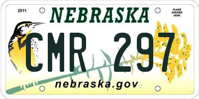 NE license plate CMR297