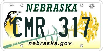 NE license plate CMR317