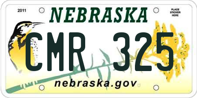 NE license plate CMR325