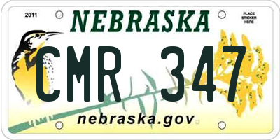 NE license plate CMR347
