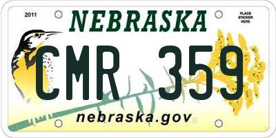 NE license plate CMR359