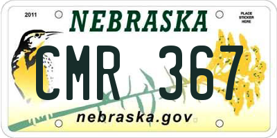 NE license plate CMR367