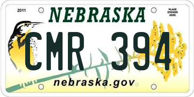 NE license plate CMR394
