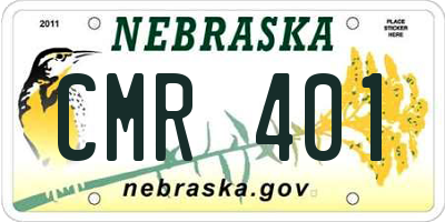NE license plate CMR401