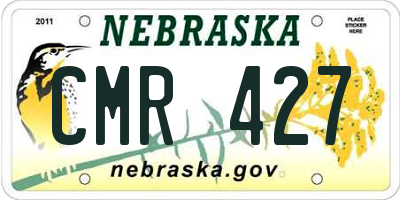 NE license plate CMR427