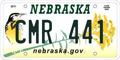 NE license plate CMR441