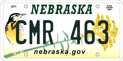 NE license plate CMR463