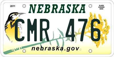 NE license plate CMR476