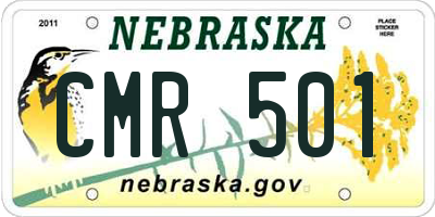 NE license plate CMR501