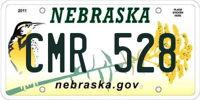 NE license plate CMR528