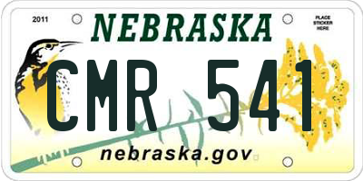 NE license plate CMR541