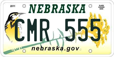 NE license plate CMR555