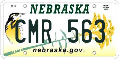 NE license plate CMR563