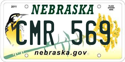 NE license plate CMR569