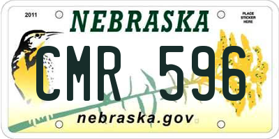NE license plate CMR596