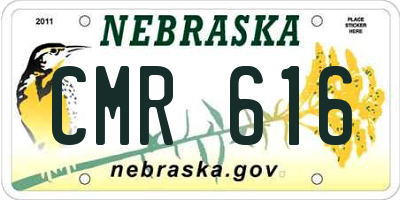 NE license plate CMR616