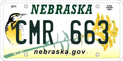 NE license plate CMR663