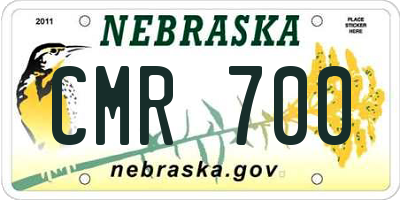 NE license plate CMR700