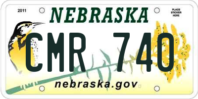NE license plate CMR740
