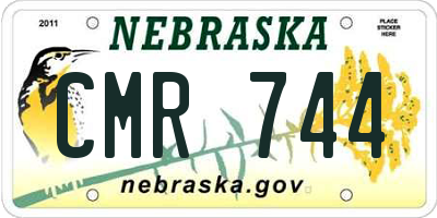 NE license plate CMR744