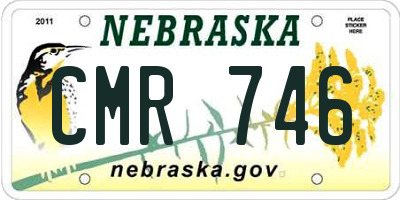 NE license plate CMR746