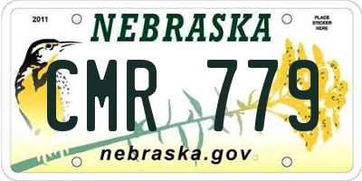 NE license plate CMR779