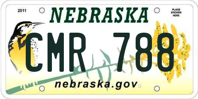 NE license plate CMR788