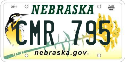 NE license plate CMR795